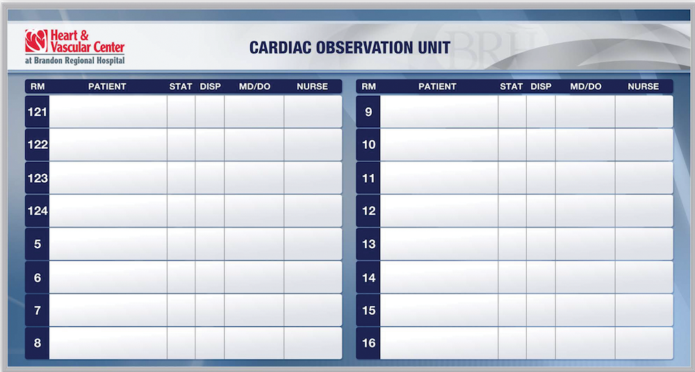 cardiovascular nurses whiteboard