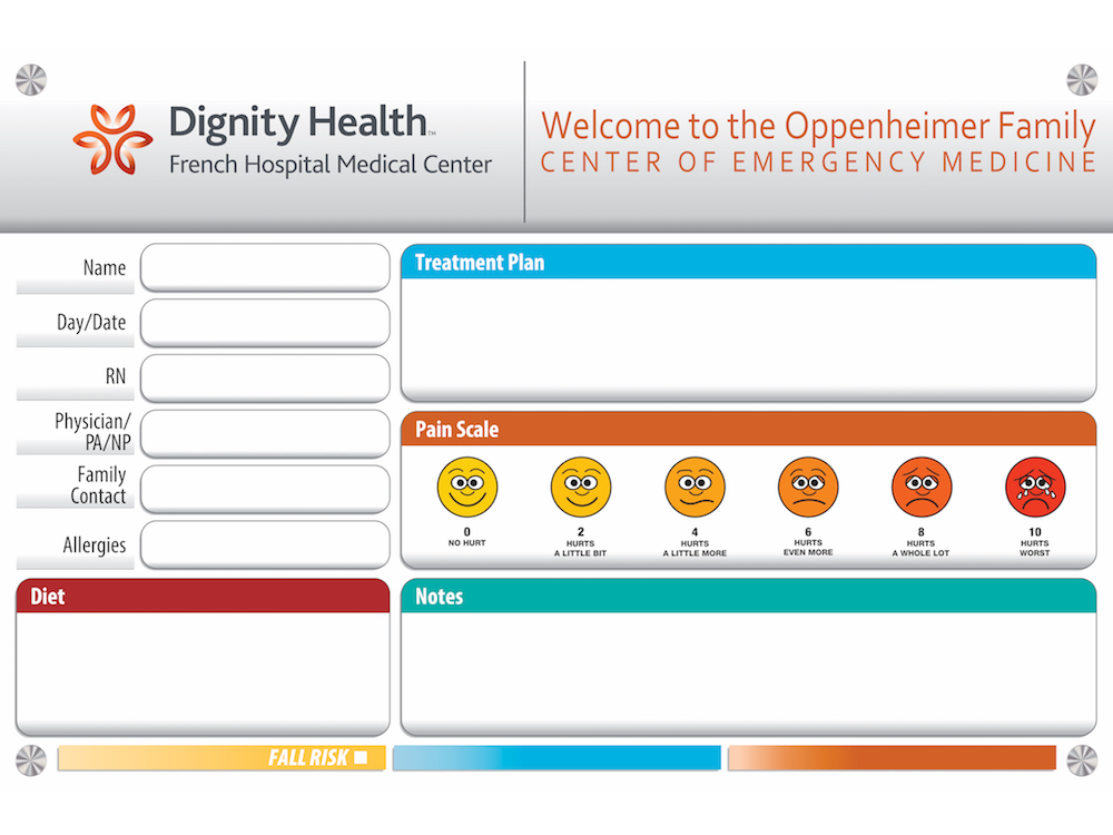 emergency department whiteboard