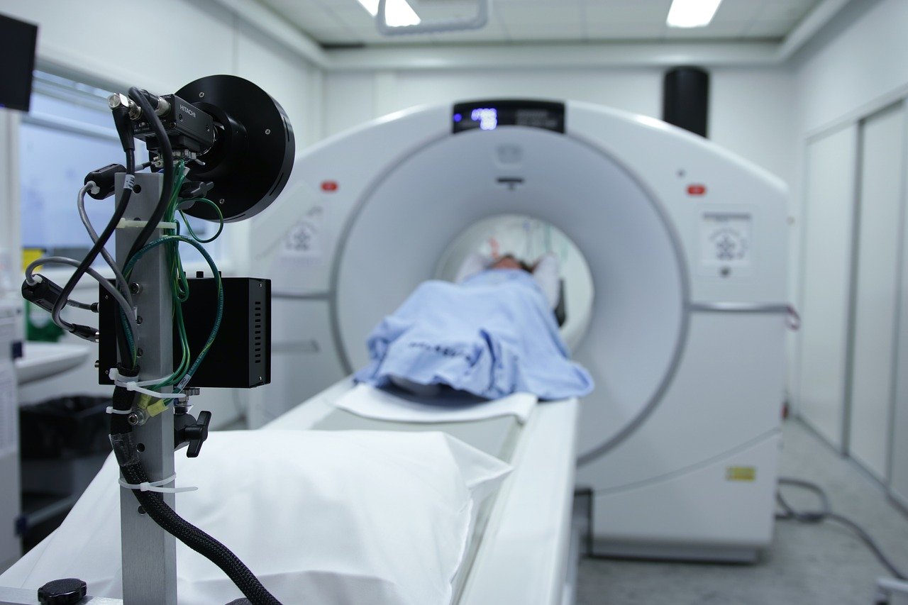 mri machine and patient
