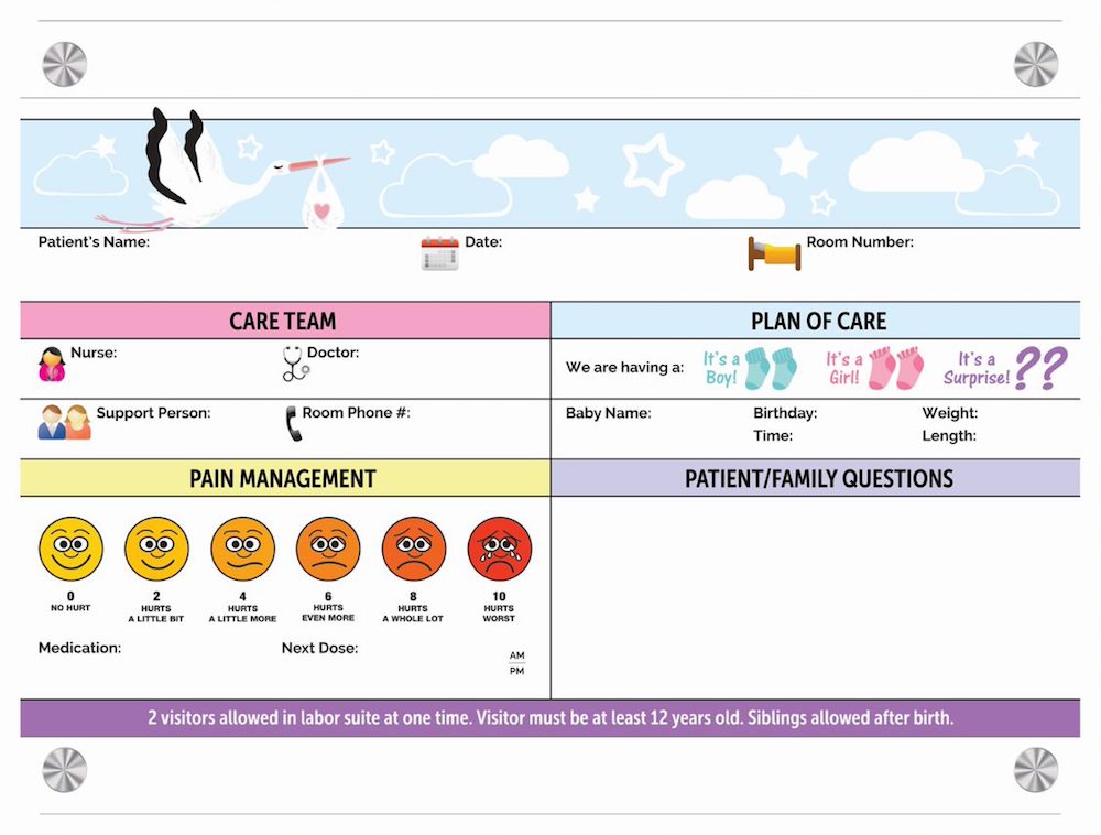 labor and delivery whiteboard