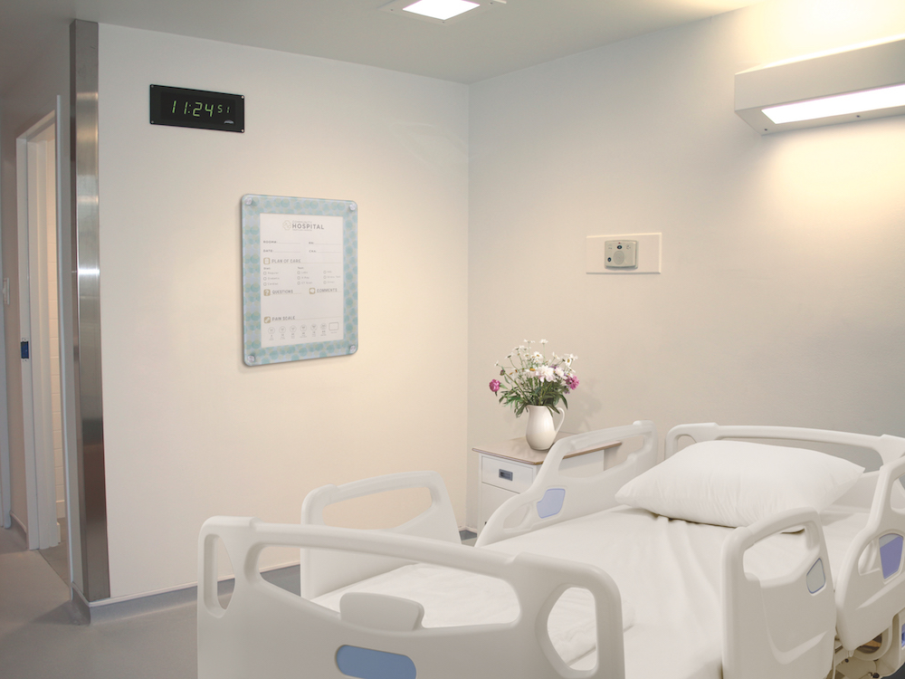 minimalist hospital room