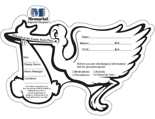 stork shaped whiteboard