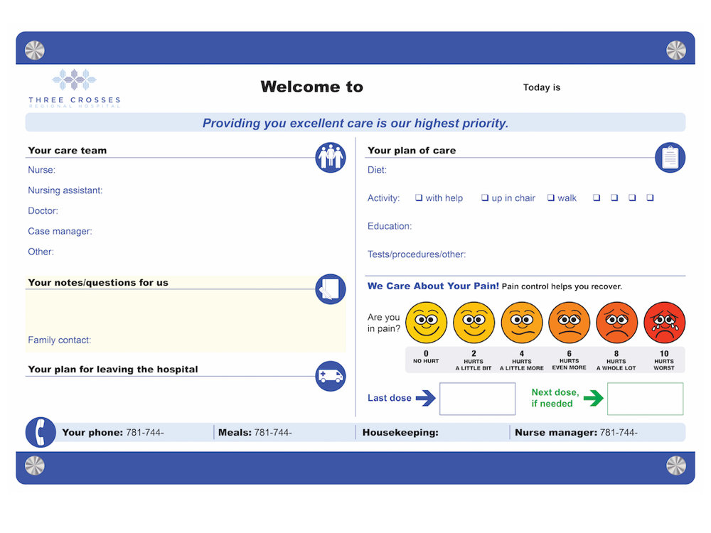three croses whiteboard